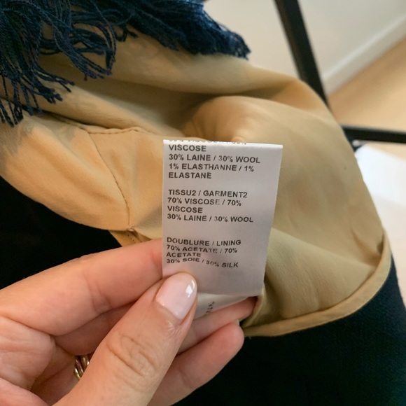 Chloe fringe jacket navy/black fringe size FR 38 - Picture 4 of 5